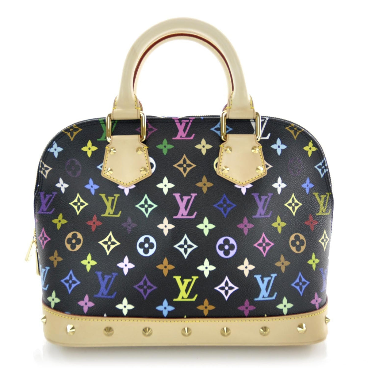 Louis Vuitton Murakami Monogram Multicolore Alma BB Noir / Multicolor front view