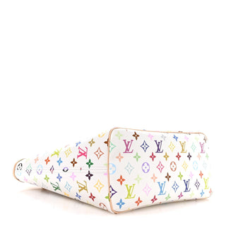 Louis Vuitton Murakami Monogram Multicolore Neverfull MM Blanc / Multicolor back view