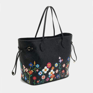 Louis Vuitton Murakami Monogram Multicolore Neverfull MM Noir / Multicolor back view
