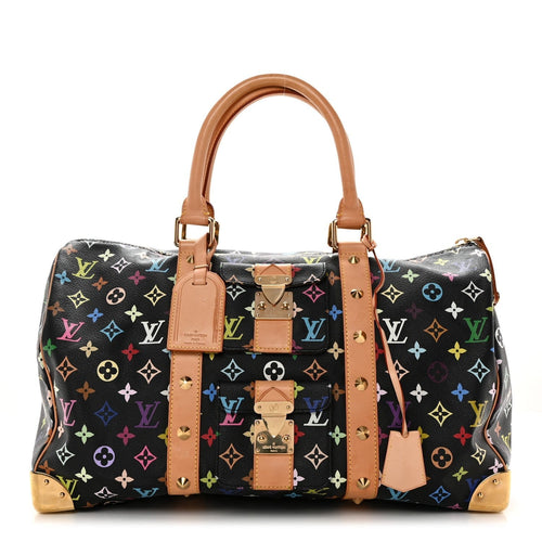 Louis Vuitton Murakami Monogram Multicolore Keepall Noir / Multicolor