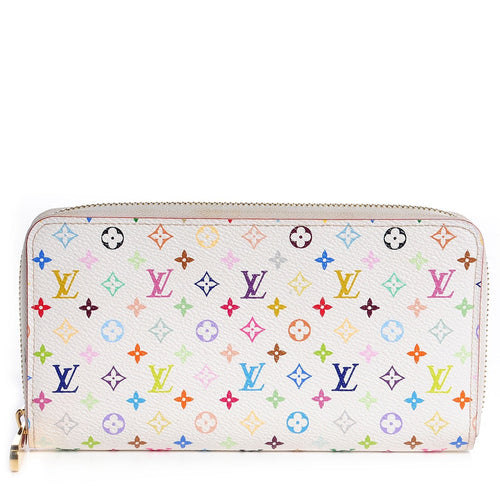 Louis Vuitton Murakami Monogram Multicolore Wallet Blanc / Multicolor