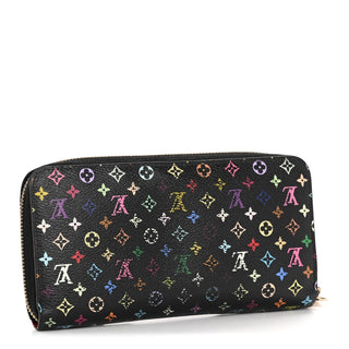 Louis Vuitton Murakami Monogram Multicolore Wallet Noir / Multicolor back view
