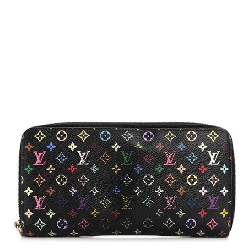 Louis Vuitton Murakami Monogram Multicolore Wallet Noir / Multicolor