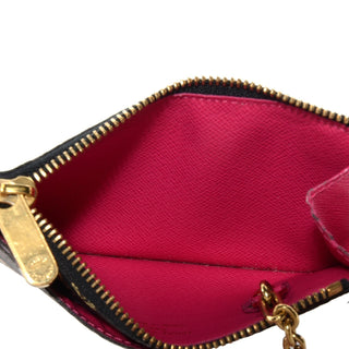 Louis Vuitton Murakami Monogram Multicolore Key Pouch Noir / Multicolor front view
