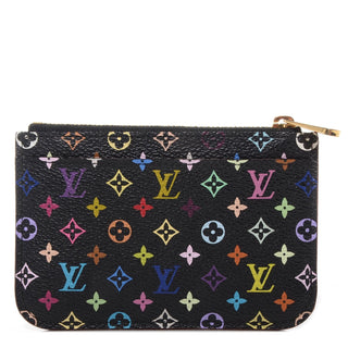 Louis Vuitton Murakami Monogram Multicolore Key Pouch Noir / Multicolor side view