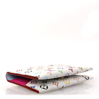 Louis Vuitton Murakami Monogram Multicolore Card Holder Blanc / Multicolor side view