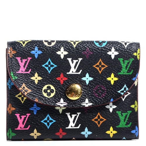 Louis Vuitton Murakami Monogram Multicolore Card Holder Noir / Multicolor