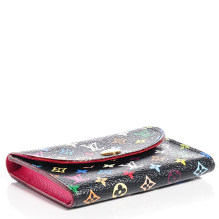 Louis Vuitton Murakami Monogram Multicolore Card Holder Noir / Multicolor side view