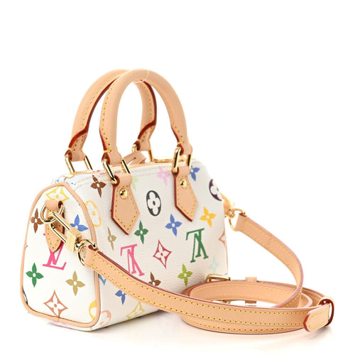 Louis Vuitton Murakami Monogram Multicolore Nano Speedy Blanc / Multicolor