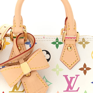 Louis Vuitton Murakami Monogram Multicolore Nano Speedy Blanc / Multicolor detail view