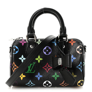Louis Vuitton Murakami Monogram Multicolore Nano Speedy Noir / Multicolor front view