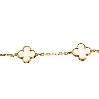 Van Cleef & Arpels Vintage Alhambra Necklace 10 motif Mother of Pearl back view