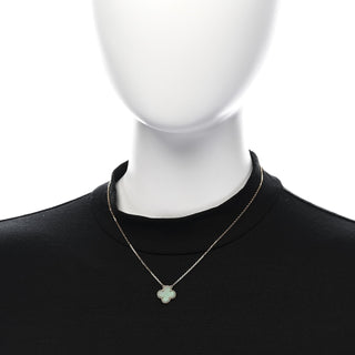 Van Cleef & Arpels Vintage Alhambra Necklace 10 motif Malachite back view