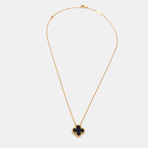 Van Cleef & Arpels Vintage Alhambra Pendant Onyx