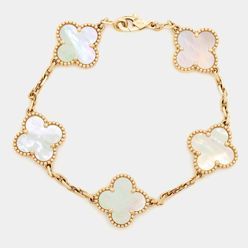 Van Cleef & Arpels Vintage Alhambra Bracelet 5 motif Mother of Pearl