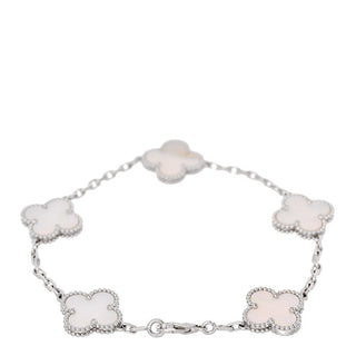 Van Cleef & Arpels Vintage Alhambra Bracelet 5 motif Grey Mother of Pearl back view