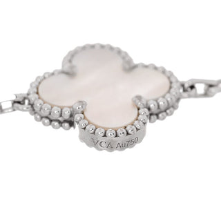 Van Cleef & Arpels Vintage Alhambra Bracelet 5 motif Grey Mother of Pearl side view