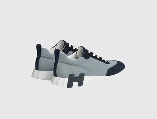 Hermès Men Bouncing Sneaker Bleu galet / Marine back view