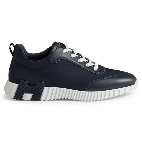 Hermès Men Bouncing Sneaker Marine (Suede goatskin and calfskin)