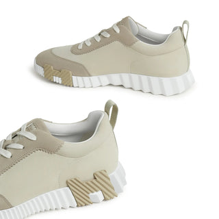 Hermès Men Bouncing Sneaker Beige glaise / Beige esquisse front view