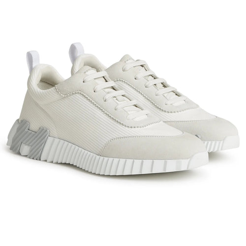 Hermès Men Bouncing Sneaker Blanc (Technical mesh and suede goatskin)