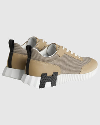 Hermès Men Bouncing Sneaker Beige lin back view