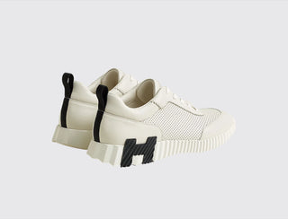 Hermès Men Bouncing Sneaker Écru back view