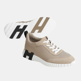 Hermès Men Bouncing Sneaker Beige galet front view