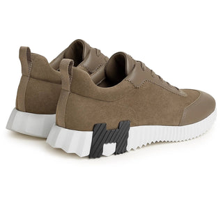 Hermès Men Bouncing Sneaker Étoupe back view