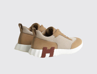 Hermès Men Bouncing Sneaker Beige argile back view