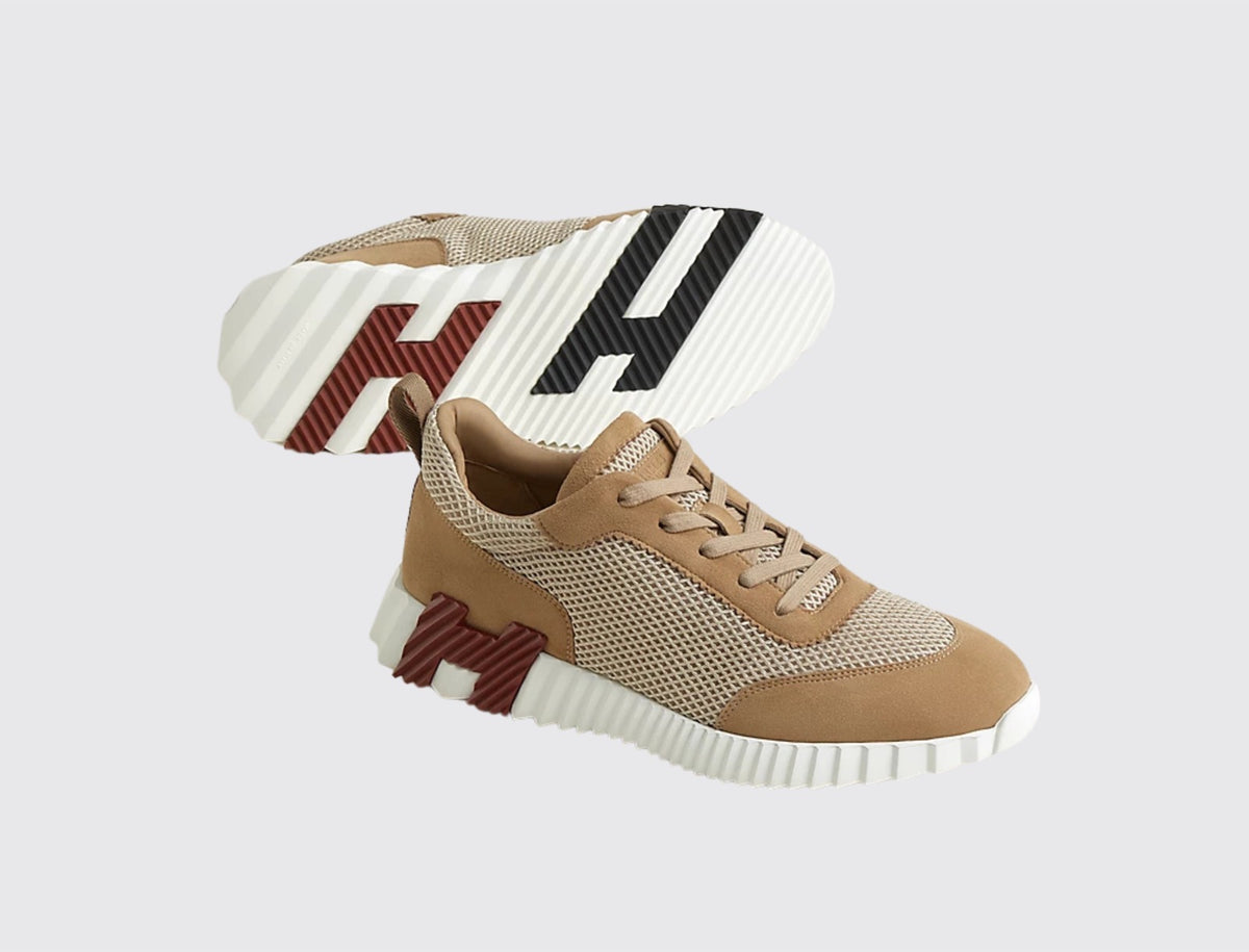 Hermès Men Bouncing Sneaker Beige argile front view