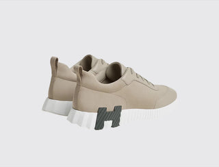 Hermès Men Bouncing Sneaker Beige esquisse back view