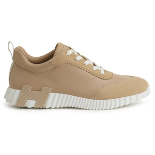 Hermès Men Bouncing Sneaker Beige lin front view