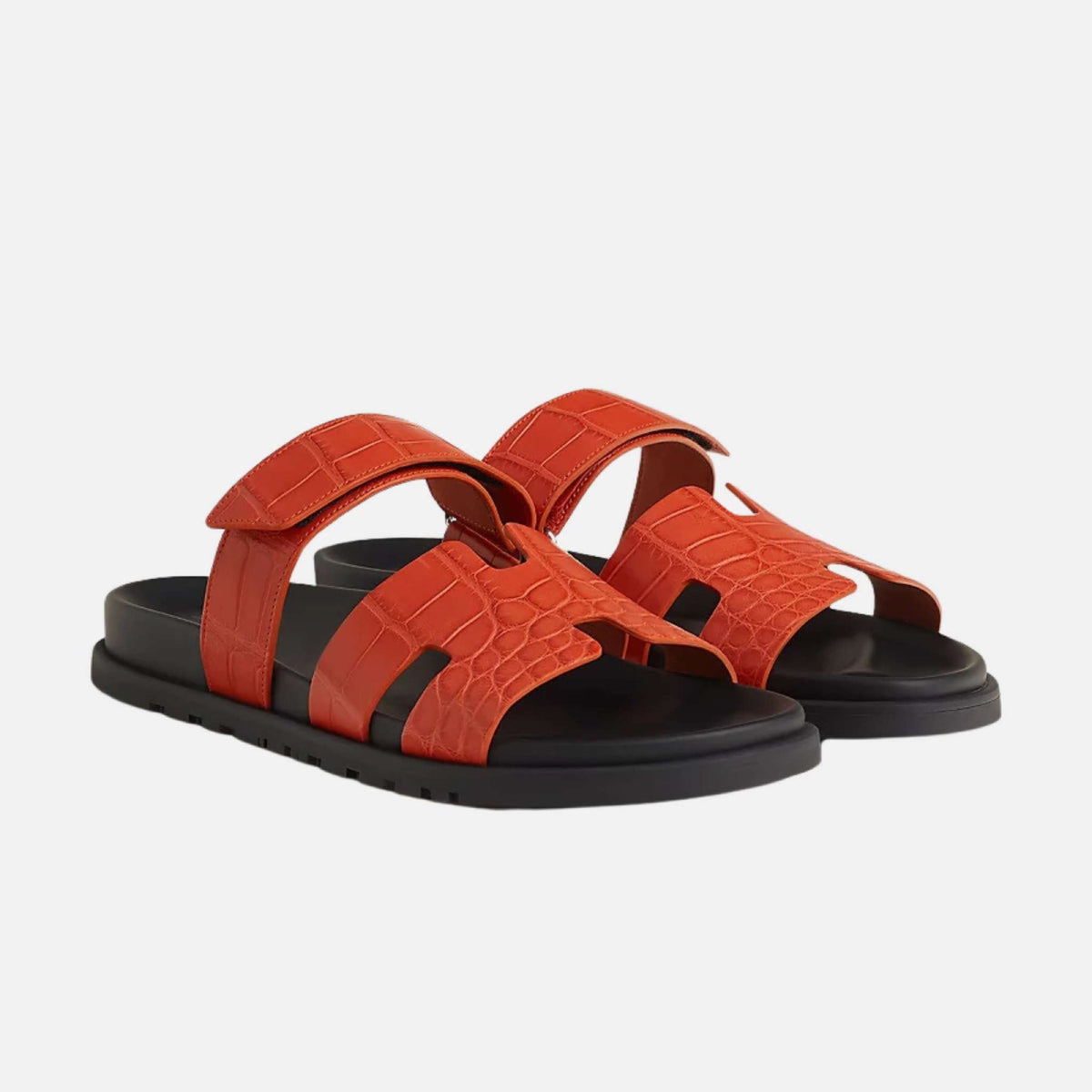 Hermès Men Chypre Sandal Orange nacarat front view