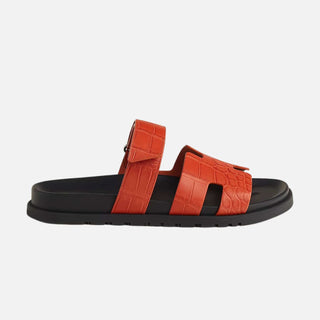 Hermès Men Chypre Sandal Orange nacarat side view