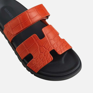 Hermès Men Chypre Sandal Orange nacarat top view