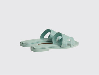 Hermès Women Oran Sandal Bleu cristaux back view