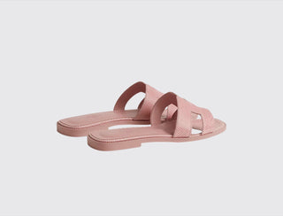 Hermès Women Oran Sandal Rose aquarelle back view