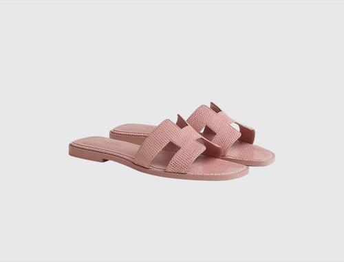 Hermès Women Oran Sandal Rose aquarelle
