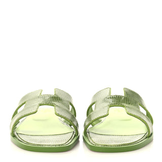 Hermès Women Oran Sandal Vert absinthe front view