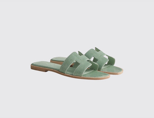 Hermès Women Oran Sandal Vert jade