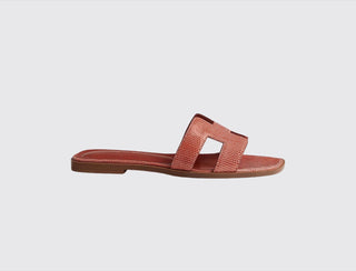 Hermès Women Oran Sandal Orange brûlée side view
