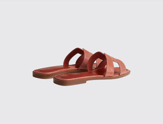 Hermès Women Oran Sandal Orange brûlée top view