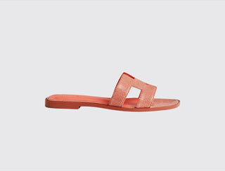 Hermès Women Oran Sandal Orange Joey side view
