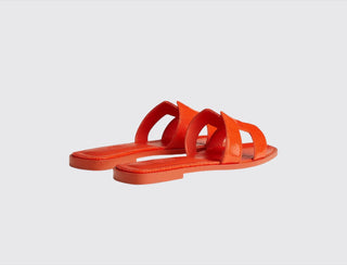Hermès Women Oran Sandal Orange synthétique top view