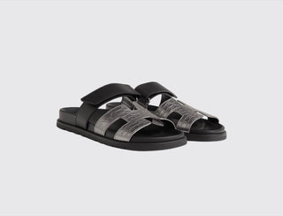 Hermès Women Chypre Sandal Gris argenté / Noir other view