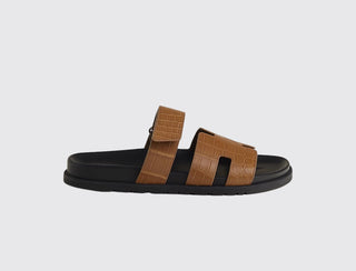 Hermès Women Chypre Sandal Brun fumé side view