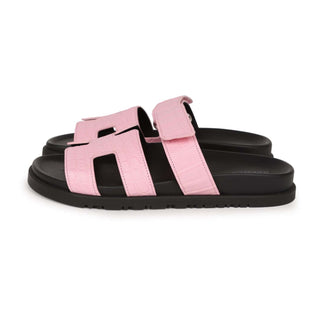 Hermès Women Chypre Sandal Rose aquarelle side view