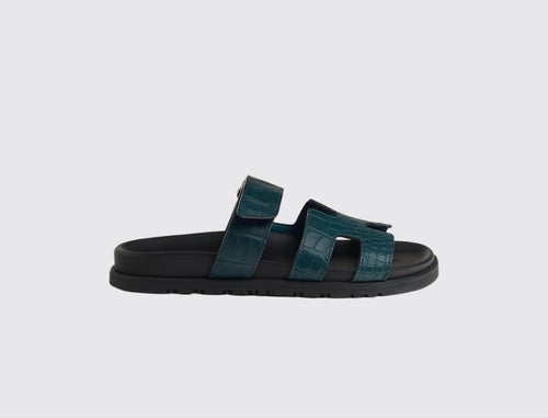 Hermès Women Chypre Sandal Vert mousse