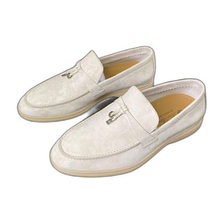 Loro Piana Summer Charms Loafer White front pair view